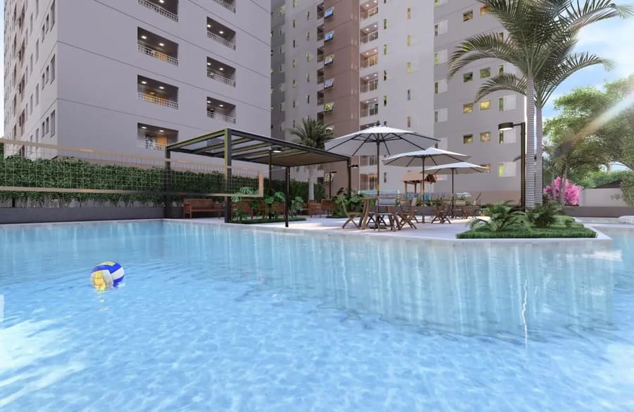 Piscina do Residencial Sou Pleno - Apartamentos a venda com 2 dormitórios em Cotia - SP